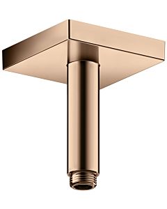 hansgrohe ceiling connection 26437300 100 mm, polished red gold, square