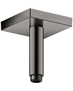 hansgrohe raccordement au plafond 26437330 100 mm, chrome noir poli, carré