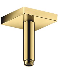 connecteur de plafond hansgrohe 26437990 100 mm, optique or poli, carré