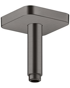 connecteur de plafond hansgrohe 26965340 100 mm, chrome noir brossé, carré