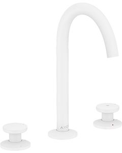 hansgrohe Axor One mitigeur lavabo 3 trous 48070700 projection 140mm, avec push-open garniture de vidange , blanc mat