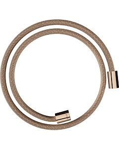 hansgrohe textile shower hose 28228300 1250 mm, cylindrical nut on both sides, polished red gold