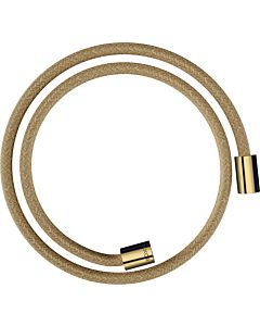 hansgrohe textile shower hose 28228990 1250 mm, cylindrical nut on both sides, polished gold optic