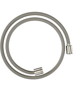 hansgrohe flexible de douche textile 28227800 1250 mm, écrou 1x conique, 1x cylindrique, aspect inox