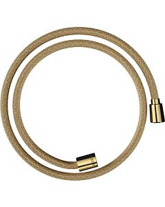 hansgrohe flexible de douche textile 28227990 1250 mm, écrou 1x conique, 1x cylindrique, optique or poli