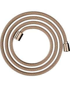 hansgrohe flexible de douche textile 28290300 2000 mm, écrou 1x conique, 1x cylindrique, or rouge poli