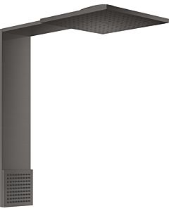 hansgrohe ShowerComposition module de douche 12594340 250x250mm, montage mural, 2jet, avec douche d&#39;épaule, chrome noir brossé