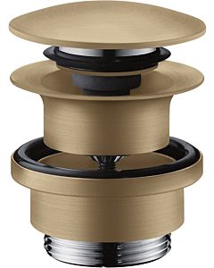 hansgrohe waste set 51300140 push-open, for basin and bidet mixer, brushed bronze