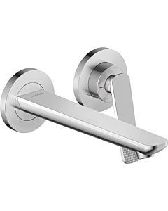 hansgrohe Axor Citterio C wash basin mixer 49111000 cubic cut, chrome, concealed, wall mounting, projection 193mm