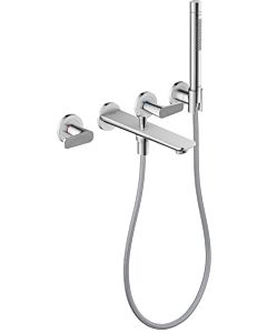 hansgrohe Axor Citterio Robinetterie de baignoire 3 trous 49481000 coupe cubique, chromé , encastrée, montage mural