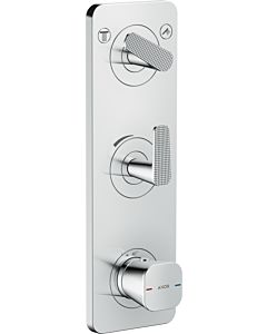 hansgrohe Axor Citterio C thermostat module 49701000 cubic cut, chrome, flush-mounted, with plate