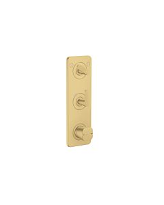 Hansgrohe Axor Citterio C thermostat module 380/120, 49701250 concealed, with plate for 2 Verbraucher , Brushed Gold Optic