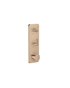 Hansgrohe Axor Citterio C thermostat module 380/120, 49701300 concealed, with plate for 2 Verbraucher , Polished Red Gold