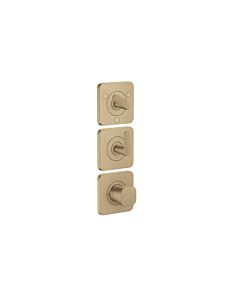 Hansgrohe Axor Citterio C Thermostatmodul 380/120, 49711140 cubic cut, brushed bronze, Unterputz, mit Rosetten