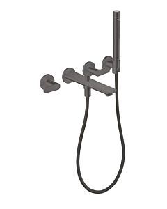 hansgrohe Axor Citterio C Wannen-3-Loch-Armatur 49481340 cubic cut, brushed black chrome, Unterputz, Wandmontage