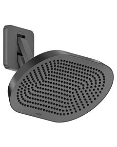 hansgrohe Axor ShowerSphere overhead shower 39745330 370x220mm, with movable shower arm, 2 jets, 11 l/min, polished black chrome