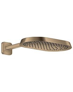 hansgrohe Axor ShowerSphere overhead shower 39749140 370x220mm, with shower arm, 1 jet, brushed bronze