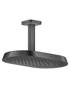 hansgrohe Axor ShowerSphere overhead shower 39760340 370x220mm, 1 jet, 12 l/min, ceiling connection, brushed black chrome