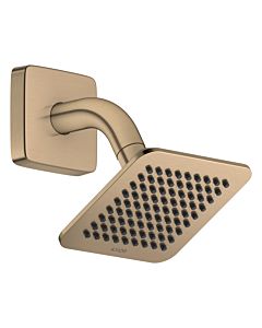 Pommeau de douche AXOR Citterio C 120/120 28810140 2000 avec bras de douche à économie d&#39;eau, 120 x 120 mm, bronze brossé