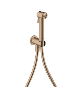 Pommeau de douche bidet AXOR hansgrohe 29240310 2000 Pommeau de douche rond pour eau froide avec support de pommeau de douche et flexible de douche 2000 , 25 m, brossé Red Or