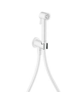 hansgrohe AXOR Bidette Showers Bidette Shower Head 29240700 2000 Round Spray for Cold Water with Shower Head Holder and Shower Hose 2000 ,25 m, Matt White
