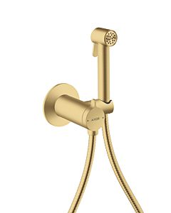 hansgrohe AXOR Bidette Showers Bidette Shower Head 29242250 2000 Round spray for mixed water with shower head holder and shower hose 2000 ,25 m, Brushed Gold Optic