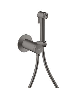 hansgrohe AXOR Bidette Showers Bidette Duschkopf 29242340 1 Strahlart rund für Mischwasser mit Duschkopfhalterung und Duschschlauch 1,25 m, Brushed Black Chrome