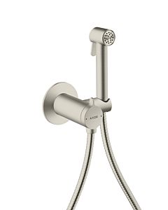 hansgrohe AXOR Bidette Showers Bidette Duschkopf 29242800 1 Strahlart rund für Mischwasser mit Duschkopfhalterung und Duschschlauch 1,25 m, Edelstahl Optic