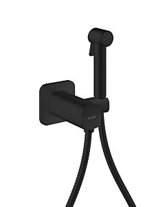 hansgrohe AXOR Bidette Showers Bidette Duschkopf 29243670 1 Strahlart softsquare für Mischwasser mit Duschkopfhalterung und Duschschlauch 1,25 m, Mattschwarz