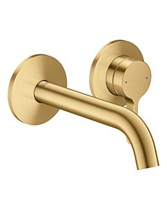 hansgrohe AXOR One single-lever basin mixer 48170250 concealed for wall mounting with lever handle and spout 160 mm, brushed gold optic