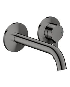 Mitigeur monocommande AXOR hansgrohe One mitigeur lavabo 48170330 encastré pour montage mural avec poignée à levier et bec 160 mm, chrome noir poli