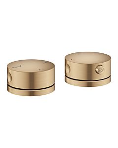 Mitigeur bain/douche 2 trous AXOR hansgrohe One 48470140 avec thermostat, bronze brossé
