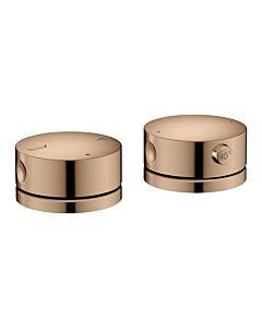 hansgrohe AXOR One 2-hole rim-mounted bath mixer 48470300 with thermostat, polished red gold