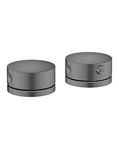 Robinetterie de baignoire 2 trous AXOR hansgrohe One 48470340 avec thermostat, chrome noir brossé