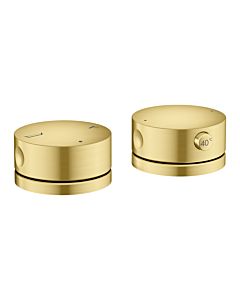 hansgrohe AXOR One 2-hole bath rim fitting 48470950 with thermostat, brushed brass