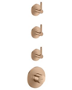 hansgrohe AXOR One Thermostatmodul 48723310 Unterputz, 3 Verbraucher, mit Hebelgriff, brushed red gold