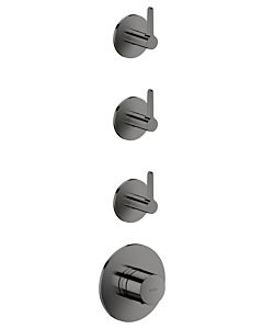 hansgrohe AXOR One Thermostatmodul 48723330 Unterputz, 3 Verbraucher, mit Hebelgriff, polished black chrome