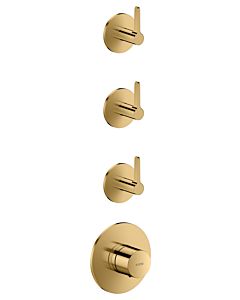 hansgrohe AXOR One Thermostatmodul 48723990 Unterputz, 3 Verbraucher, mit Hebelgriff, polished gold optic
