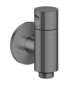 Prise murale AXOR hansgrohe One Stop 48781340 avec robinet d&#39;arrêt, chrome noir brossé