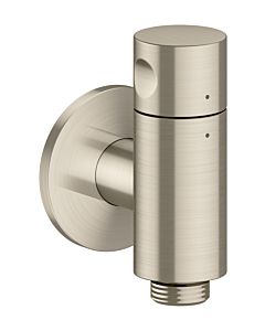 Prise murale AXOR hansgrohe One Stop 48781820 avec robinet d&#39;arrêt, nickel brossé