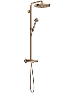 hansgrohe AXOR One shower system with thermostat and shower head 280 48794300 concealed, trim set, 2000 spray type, 13.2 l/min, polished red gold