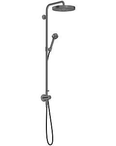 hansgrohe AXOR One shower system with thermostat and shower head 280 48796340 concealed final installation set, 2000 spray type, 12 l/min, brushed black chrome