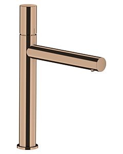 hansgrohe Axor Uno Waschtischarmatur 45003300 Ausladung 198mm, unverschließbare Ablaufgarnitur, mit Zerogriff, polished red gold
