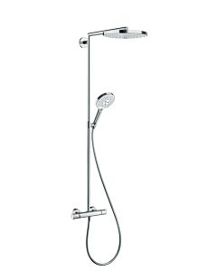 hansgrohe Raindance Select Showerpipe 27129400 S 240 2jet, blanc / chromé , bras de douche 46cm, pivotante