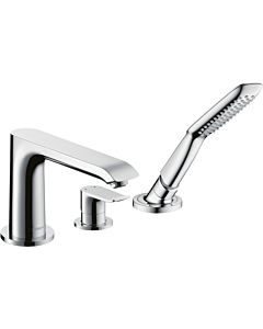 hansgrohe Metris Wannen Armatur 31190000 3 Loch Wannenrand Armatur, chrom