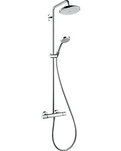 hansgrohe Croma 220 Showerpipe 27185000 mit Brausearm 400 mm schwenkbar, chrom