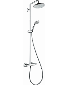 hansgrohe Croma 220 Ecosmart Showerpipe 27188000 mit Brausearm 400 mm, schwenkbar, chrom