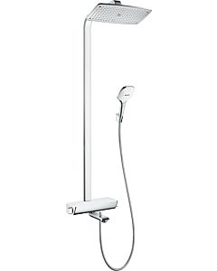 hansgrohe Raindance Select 360 Showerpipe 27113400 weiss chrom, mit Brausearm 380 mm, für Badewanne