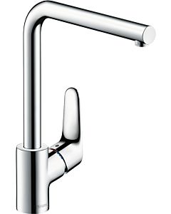 hansgrohe Küchen Armatur Focus 31817000 chrom, 3-stufig schwenkbarer L-Auslauf