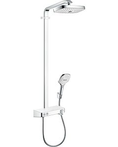hansgrohe Raindance Select Showerpipe 27126400 E 300 2jet, weiß/chrom,  mit ShowerTablet